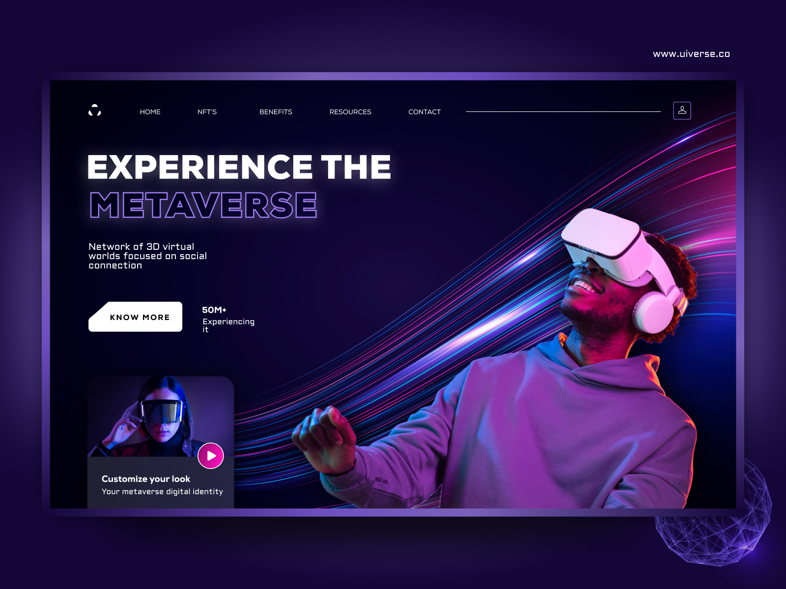 Meta verse ai powered website
